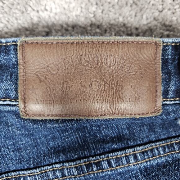 LongJohn & Sons Jeans Mens 32X37 (34X38) Mechanic Blue Stackable Denim Stretch - Picture 9 of 14